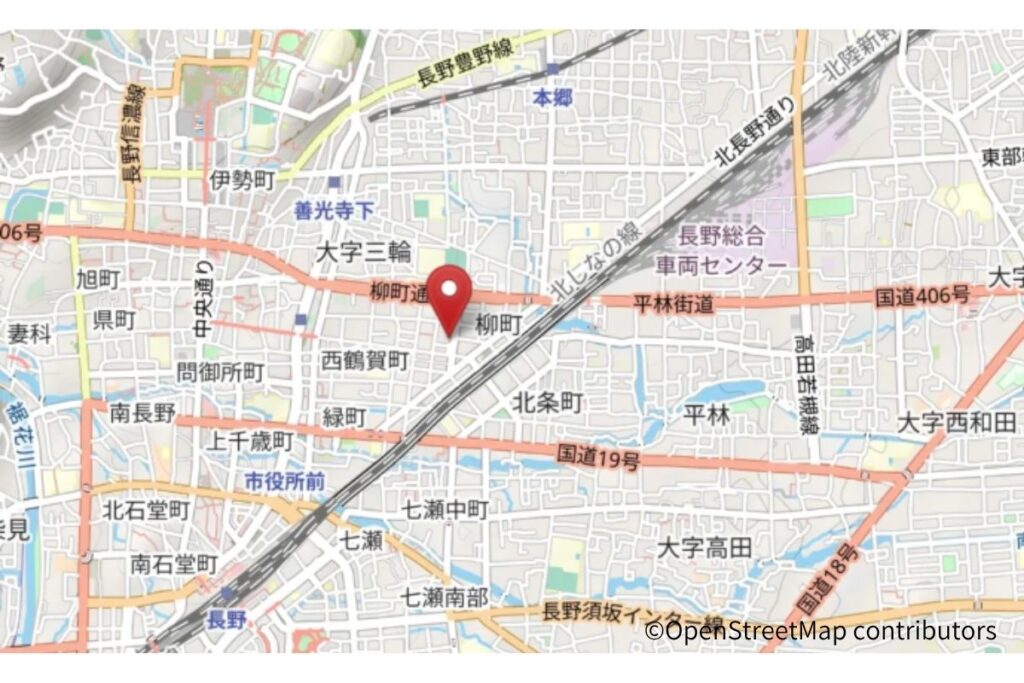 長野市で暮らしをデザインする不動産　土木外構　ワンストップ　カズケン　地図
