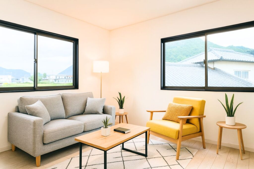 長野市で暮らしをデザインする不動産　土木外構　ワンストップ　カズケン　二階